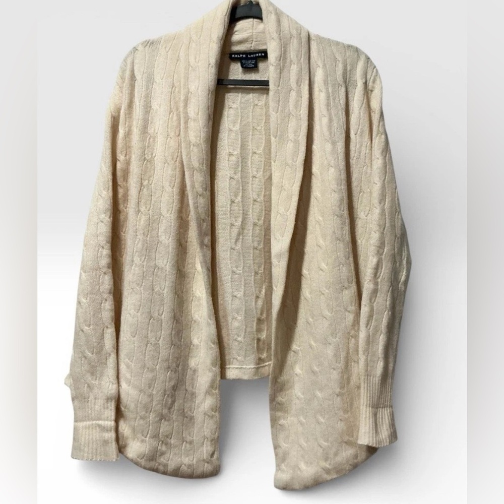 Ralph Lauren  Open Cardigan made of Italian yarn . Wool and cashmere size M